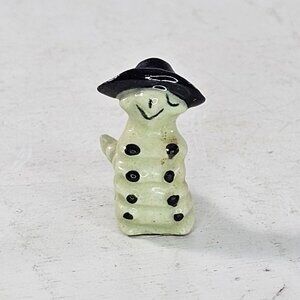 Hagen Renaker Caterpillar Papa Miniature Figurine Worm Wearing Black Hat